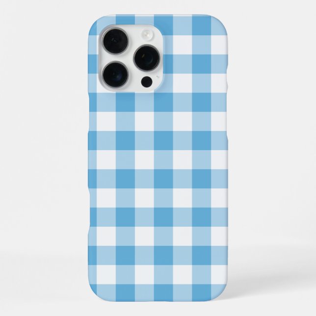 Coque iPhone En vichy bleu (Verso)