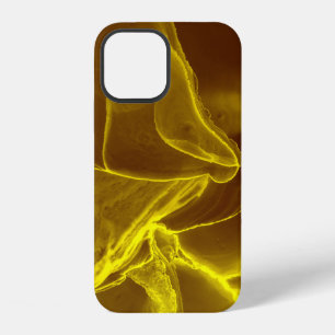 Coque iPhone 12 Encre Glamour Fluide. Effet Précieux Marron. Marbr