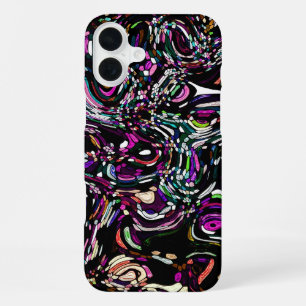 Coque iPhone 16 Plus Énergie tourbillonnante hypnotique violet