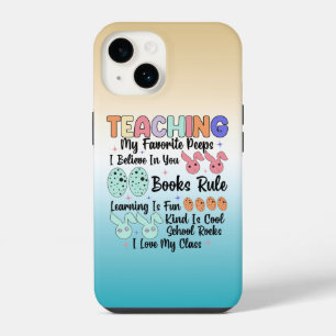 Coque Pour iPhone 14 Enseigner Mes Peeps Préférés - Enseignant Lapin Pâ