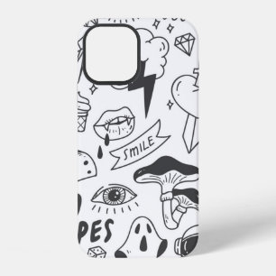 Coque iPhone 12 Ensemble de graffitis mignons gribouillés
