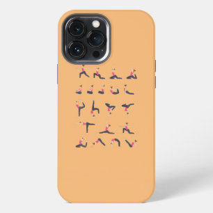 Etui iPhone 13 Pro Max Ensemble de poses Meilleur Yoga Backprint