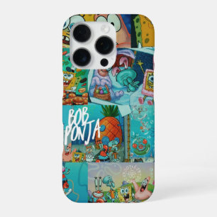 Coque iPhone 16 Pro Éponge Jaune Funny Casque téléphonique