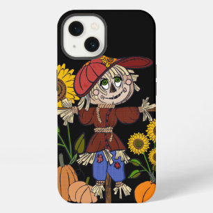 Etui iPhone 13 Épouvantail Fantaisiste d'Automne et Tournesols
