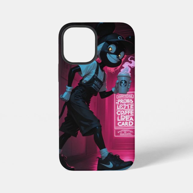 Coque iPhone Équipe de nuit néon (Verso)