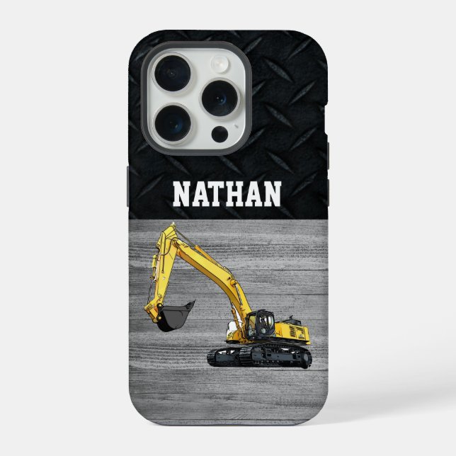 Coque iPhone Équipement lourd Excavateur d'affaires Constructio (Verso)