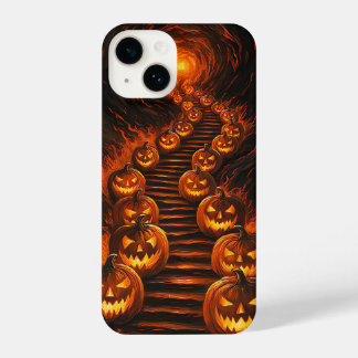 Coque Pour iPhone 14 Escalier Citrouille