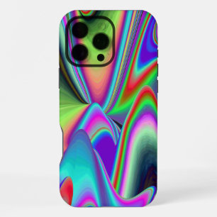 Coque iPhone 16 Pro Max Esprit de brise estivale, Abstrait Rainbowart 3D