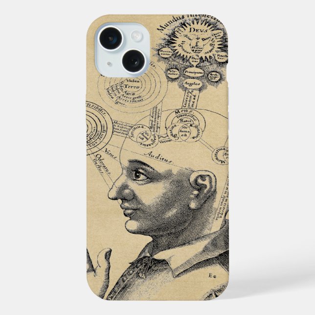 Coque iPhone Esprit et Conscience Sepia (Verso)