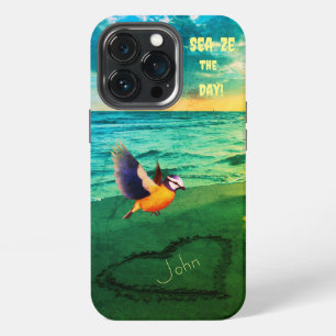 Etui iPhone 13 Pro Étoile de mer - Oiseau de mer - Amour