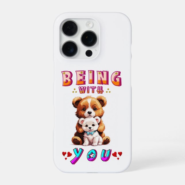 Coque iPhone Être avec toi (Verso)