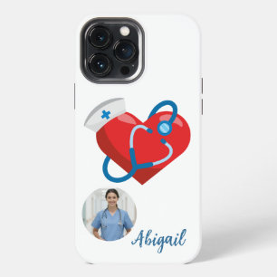 Etui iPhone 13 Pro Max Étudiant en Soins Infirmiers Stéthoscope en Forme