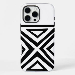 Coque iPhone 16 Pro Max Étui à motif géométrique rétro élégant et dernier