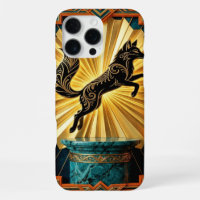 Étui Black Gold Teal pour iPhone 16 Pro Max