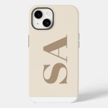 Étui Case-Mate blanc antique tendance avec monogra