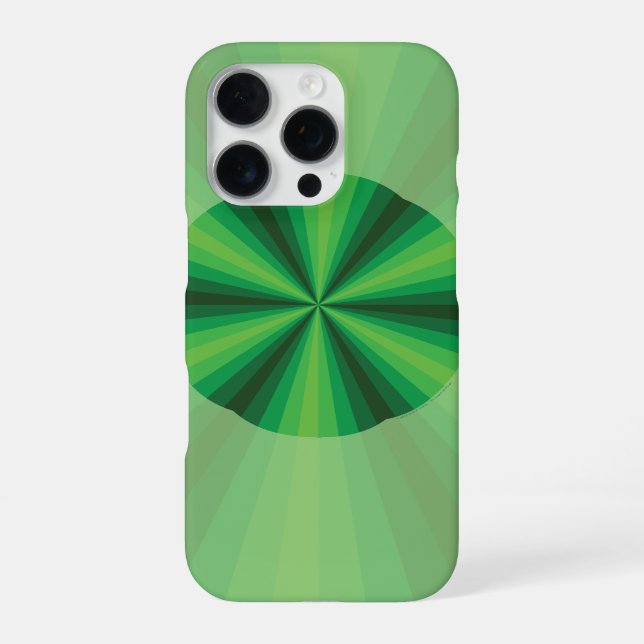 Coque iPhone Étui Case-Mate Illusion Optique Vert (Verso)