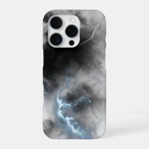 Coque iPhone 16 Pro Étui de téléphone à esthétique de foudre sombre