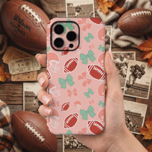 Coque iPhone 16 Pro Max Étui de téléphone à motif de nœud papillon de foot