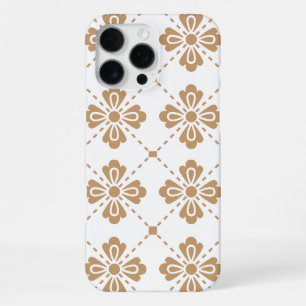 Coque iPhone 16 Pro Max Étui de téléphone à motif élégant "Fleur géométriq