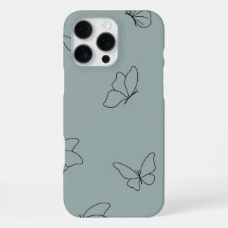 Coque iPhone 16 Pro Max Étui de téléphone à motif papillon mignon et simpl