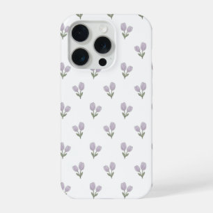 Étui de téléphone à motif tulipe violette douce et