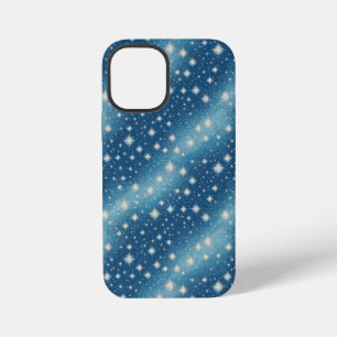Coque iPhone 12 Mini Étui de téléphone à paillettes bleues étincelantes