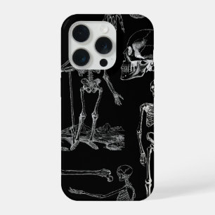 Étui de téléphone avec illustration de squelette v