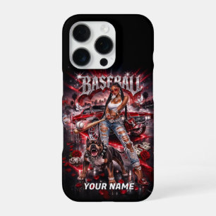 Coque iPhone 16 Pro Étui de téléphone de baseball personnalisé