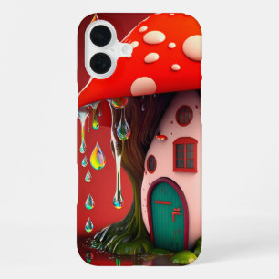Coque iPhone 16 Plus Étui de téléphone de maison champignon