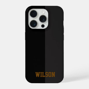 Étui de téléphone élégant avec monogramme noir et