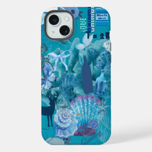 Étui de téléphone en collage Océan Bleu