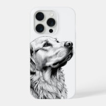 Étui de téléphone en ligne fine de Golden Retrieve