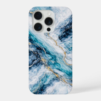 Étui de téléphone en marbre bleu arctique Tourbill