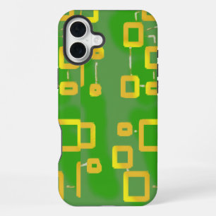 Coque iPhone 16 Plus Étui de téléphone géométrique vert