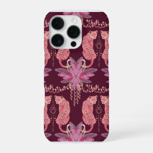 Coque iPhone 16 Pro Étui de téléphone Léopards roses