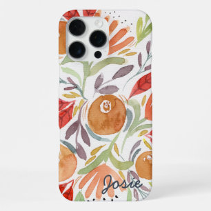 Coque iPhone 16 Pro Max Étui de téléphone personnalisé à motif floral auto