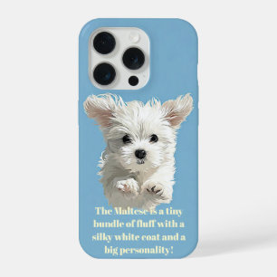 Étui de téléphone personnalisé pour chiot maltais