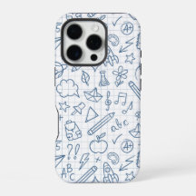 Étui de téléphone pour enseignant avec gribouillis