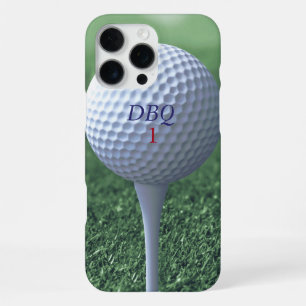 Coque iPhone 16 Pro Max Étui de téléphone pour golfeur moderne avec monogr