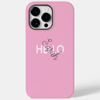 Coque Pour Pour iPhone 14 Pro Max Étui de téléphone rose personnalisé "Bonjour" avec