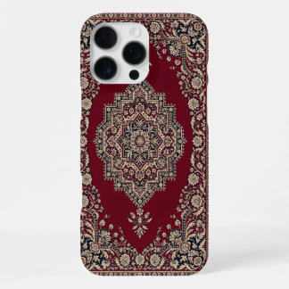 Coque iPhone 16 Pro Max Étui de téléphone Tapis Rouge Persan Classique – M