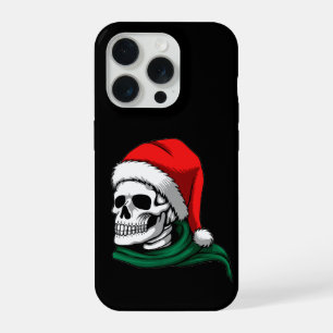 Étui drôle de crâne de Noël pour iPhone 15 Pro