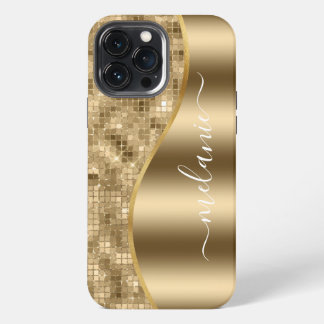 Etui iPhone 13 Pro Max Étui Gold Glam Glitter Case-Mate pour iPhone