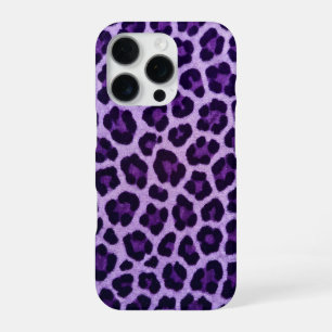 Coque iPhone 16 Pro Étui guépard violet pour iPhone 16 Pro Max