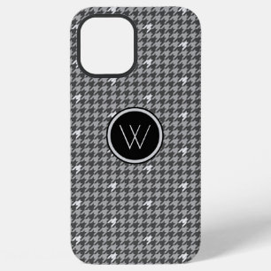 Coque iPhone 12 Pro Max Étui Houndstooth avec accent argent Case-Mate