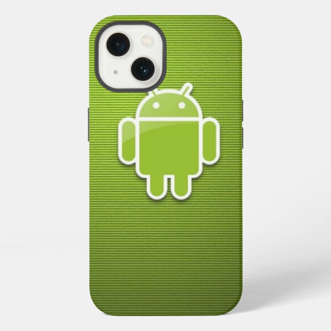 Coque iPhone Étui iPhone 13 Android vert (Verso)