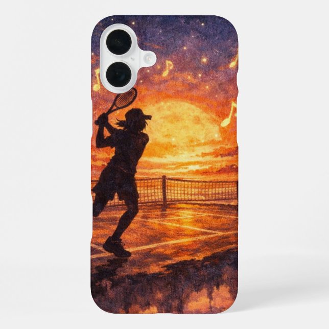 Coque iPhone Étui iPhone 16 Tennis céleste (Verso)