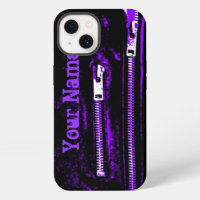 Étui iPhone avec impression Violet Zips nom