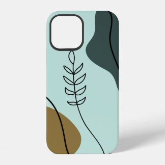 Coque iPhone 12 Étui iPhone botanique moderne
