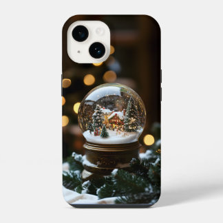 Coque Pour iPhone 14 Étui iPhone Boule à Neige - Parfait pour Noël !
